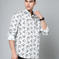 Valbone Men's Geometrical Printed Giza Cotton Casual Shirt