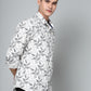 Valbone Men's Leaf Printed Giza Cotton Casual Shirt