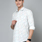 Valbone Men's Geometrical Printed Giza Cotton Casual Shirt