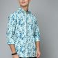 Valbone Men Floral Printed Giza Cotton Casual Shirt