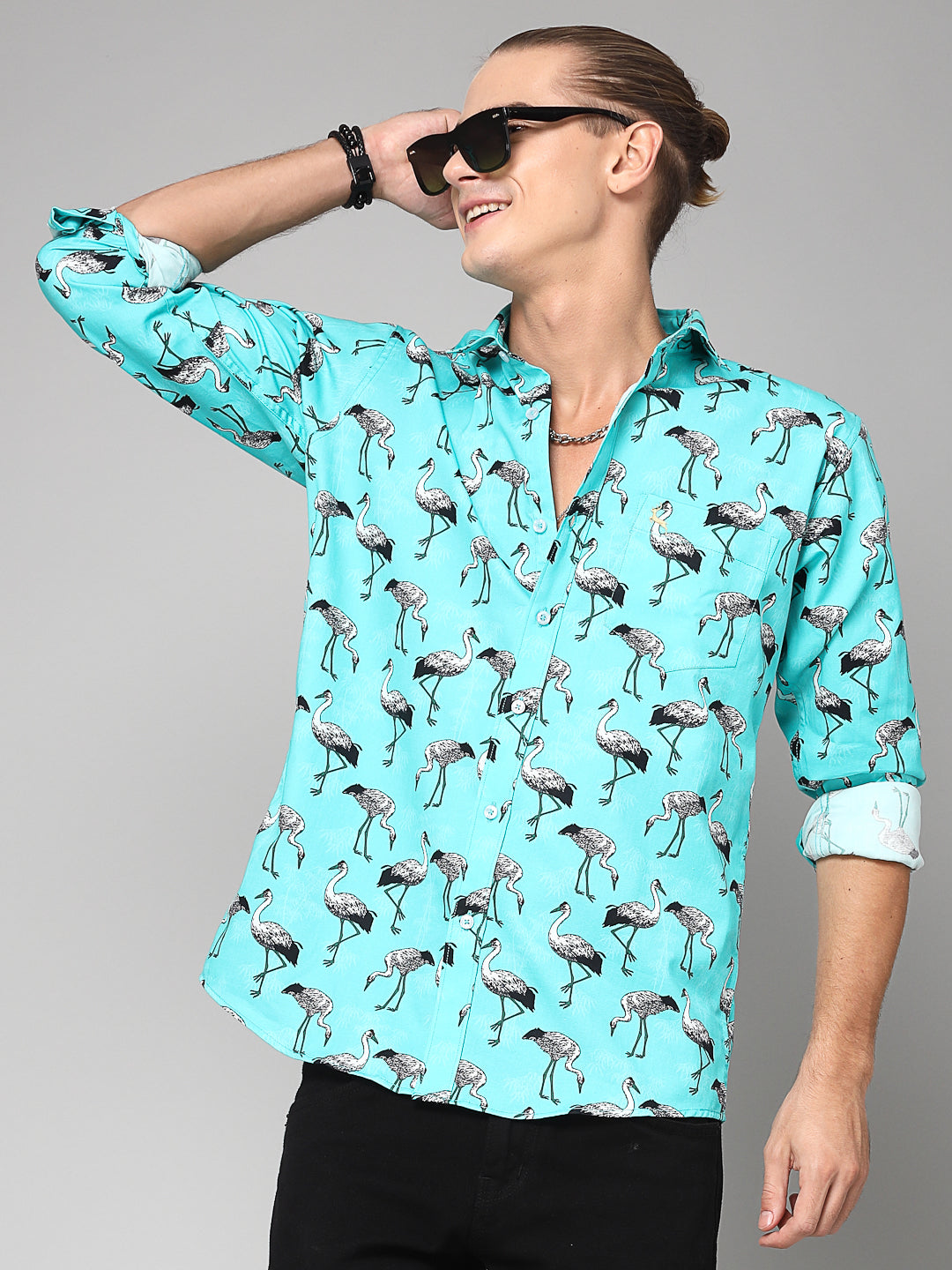 Valbone Men Printed Giza Cotton Casual full sleeves Shirt