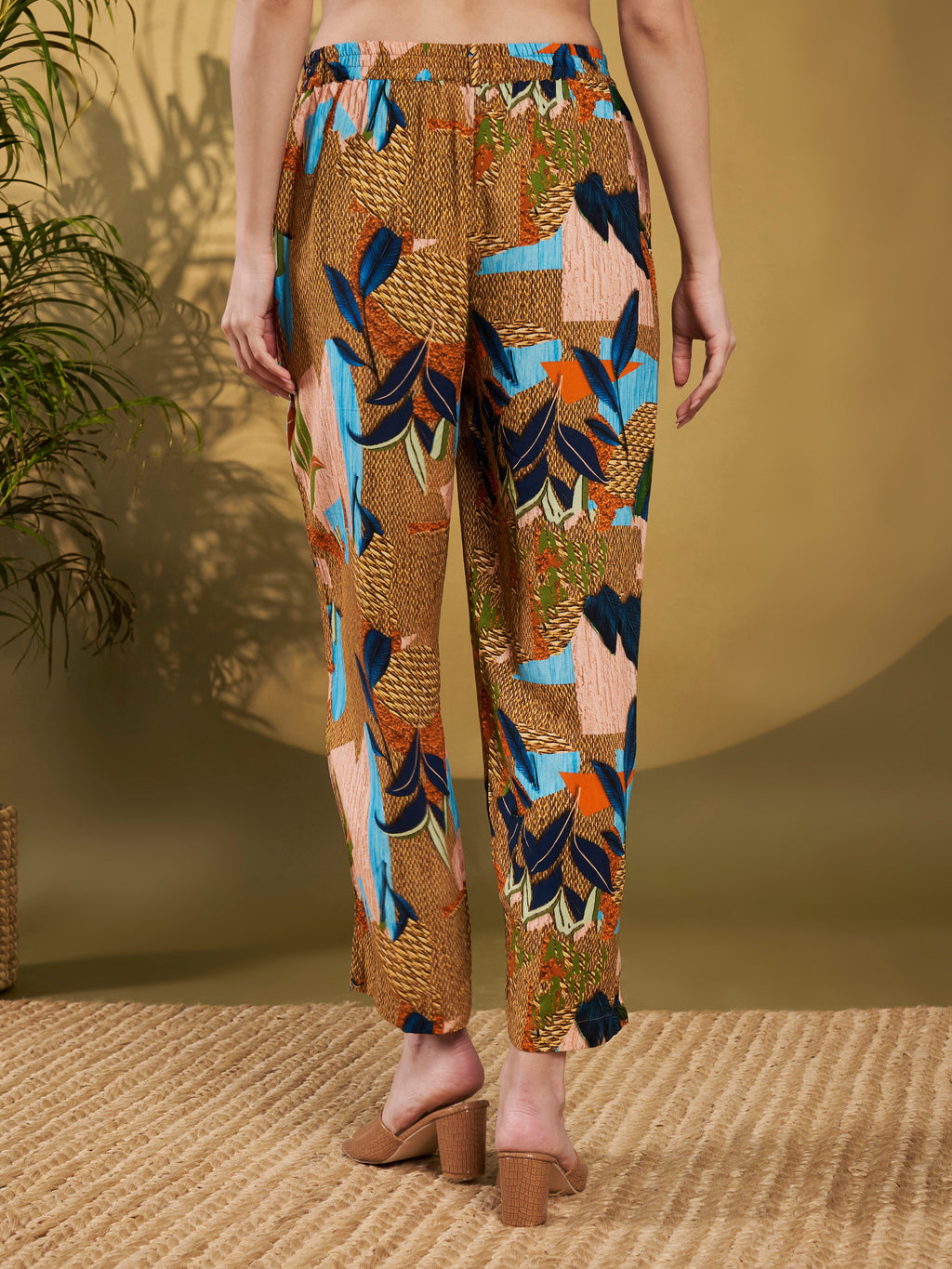 Brown & Teal Abstract Tropical Co-Ord Set
