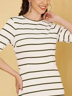A-Line Midi Dress with Ruffle Hem