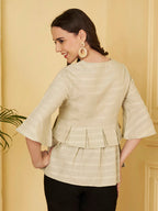 Layered Peplum Flare Top