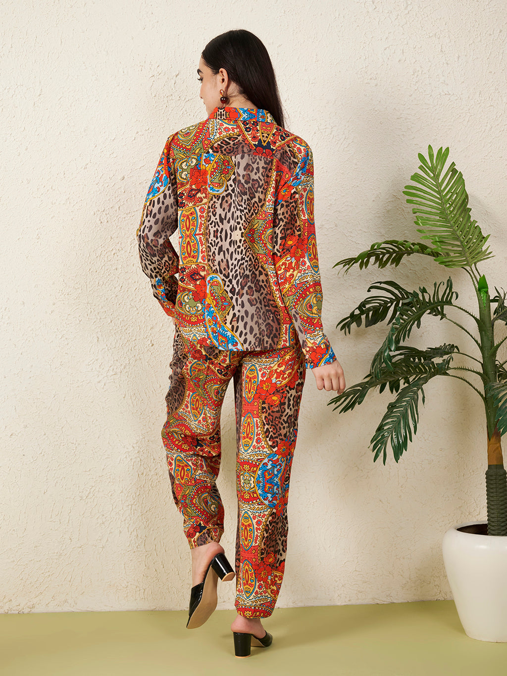 Multicolor Boho Print Co-ord Set