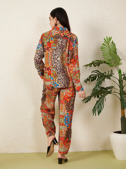 Women’s Multicolor Boho Print Co-ord Set