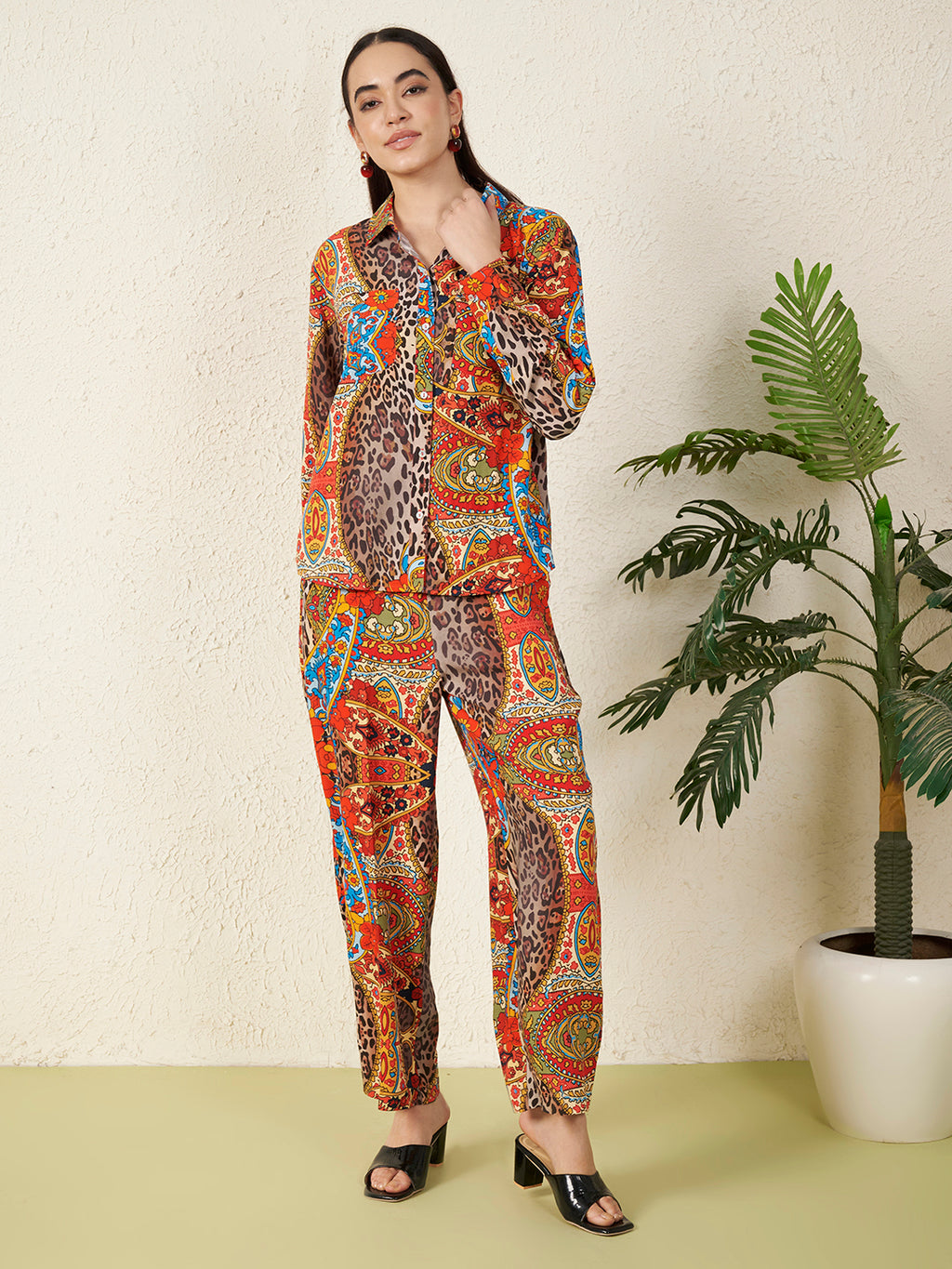 Multicolor Boho Print Co-ord Set