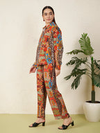 Multicolor Boho Print Co-ord Set
