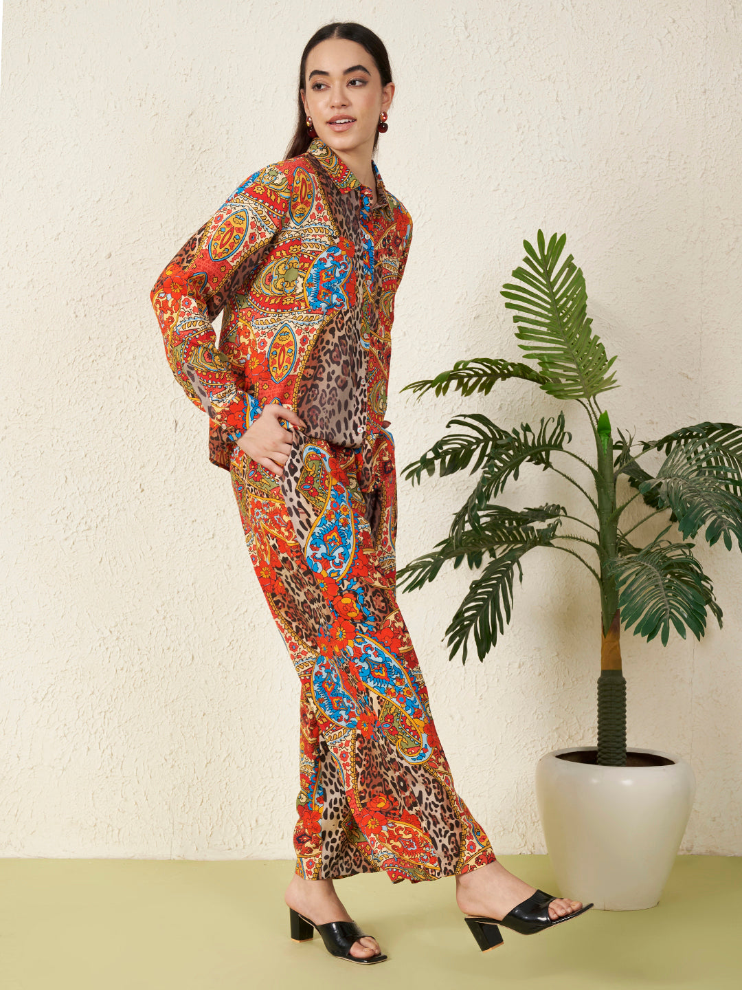 Multicolor Boho Print Co-ord Set