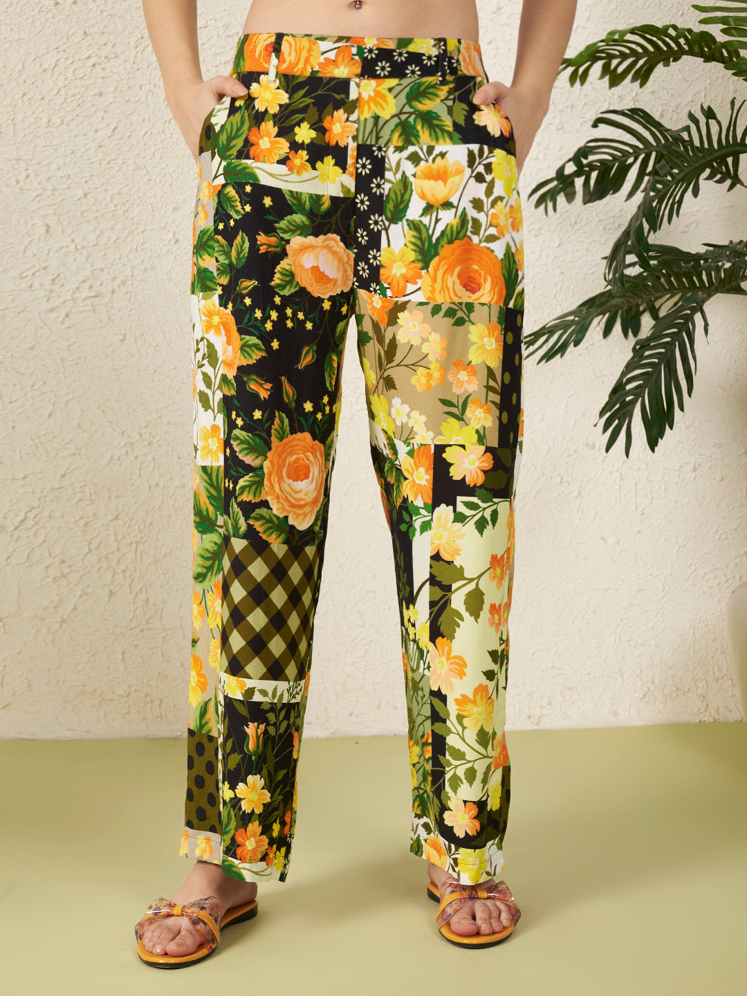 Women’s Yellow Floral motif Co-ord Set