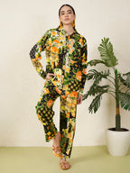 Yellow Floral motif Co-ord Set