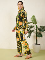 Yellow Floral motif Co-ord Set