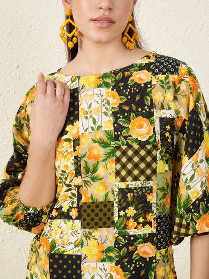 Women’s Yellow Floral motifs Co-ord Set