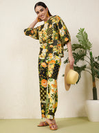 Yellow Floral motifs Co-ord Set