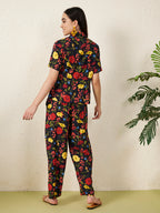 Black Floral  Co-ord Set