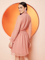 Blush Pink Fit & Flare Dress