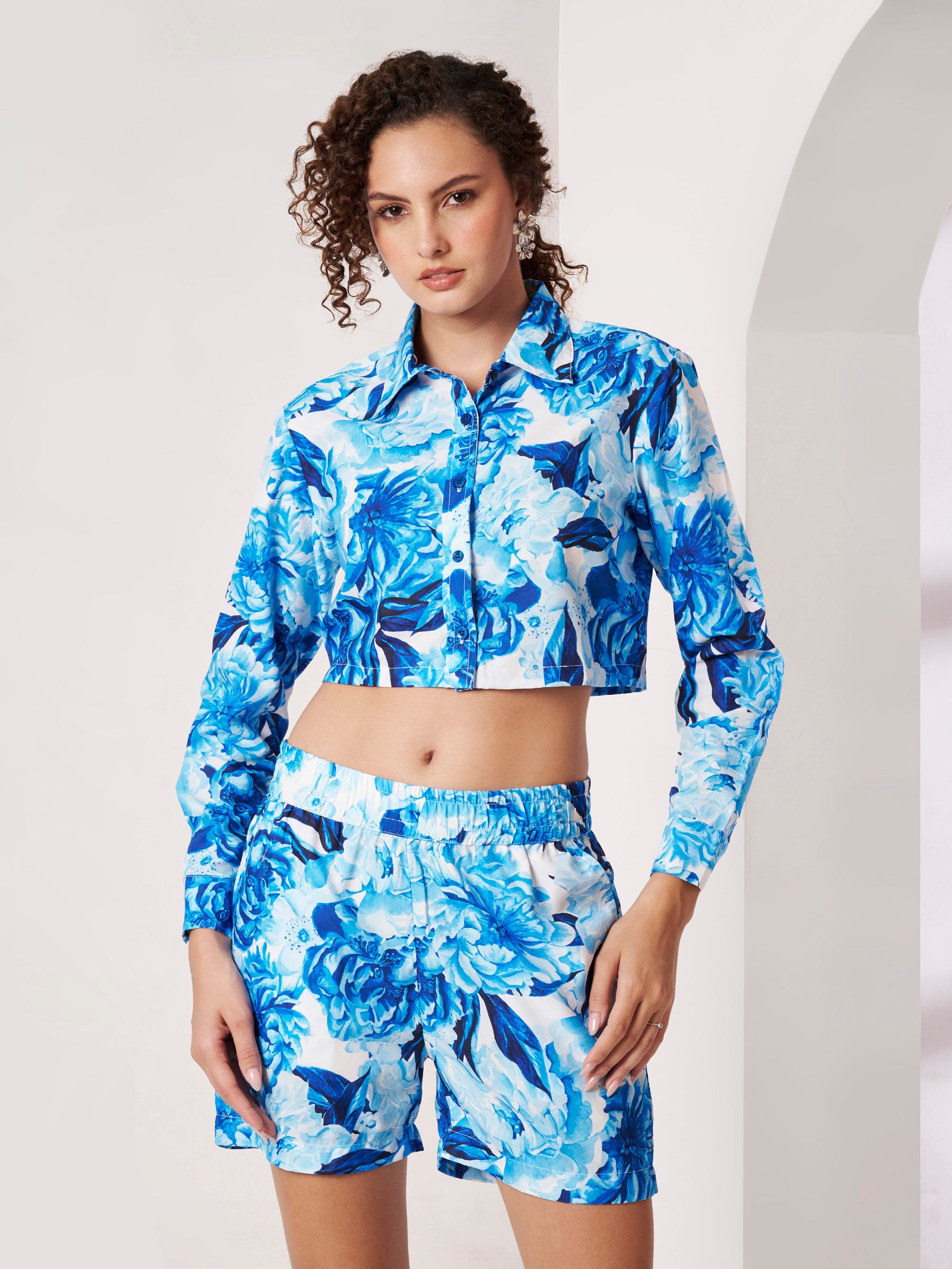 Women's Watercolor Floral Co-Ord Set