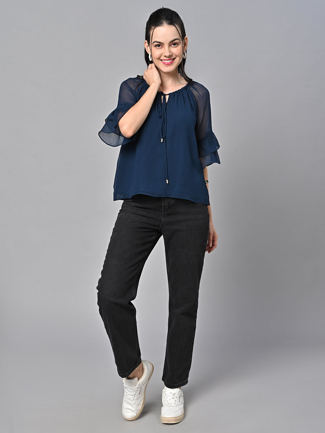 Blue Color Solid Top