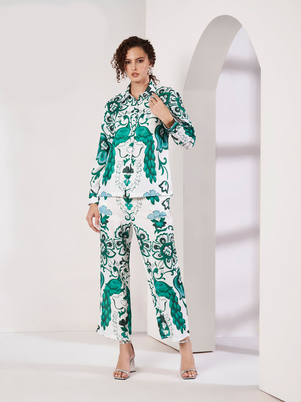 Women's Abstract Floral Print Co-Ord Set