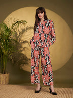 Red & Black Geometric Printed Co-Ord Set