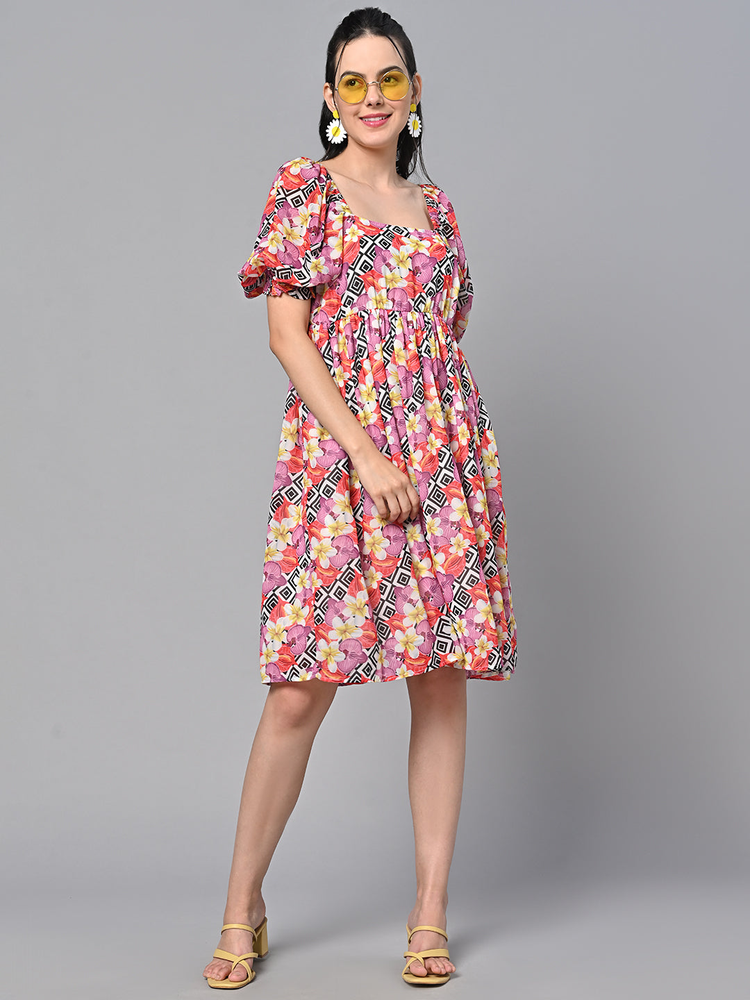 Buy BRIGHT SIDE MULTICOLOR DRESS for Women Online in India