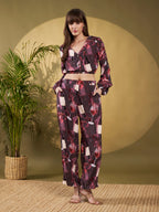Wine Print Statement Co-Ord Set