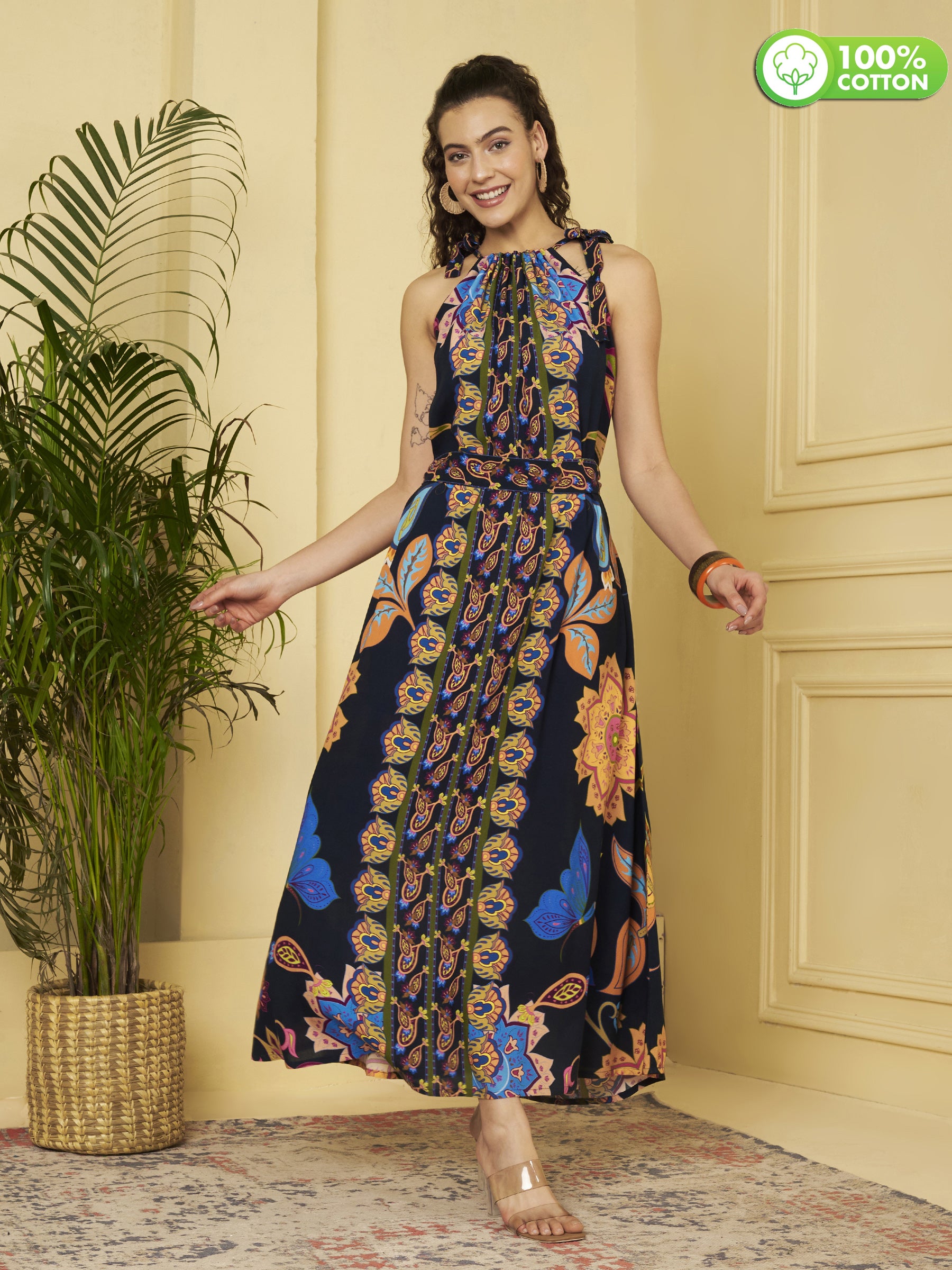 Halter Neck Maxi Dress