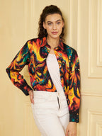 eye-catching Abstract Octopus Print Shirt