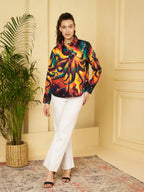eye-catching Abstract Octopus Print Shirt