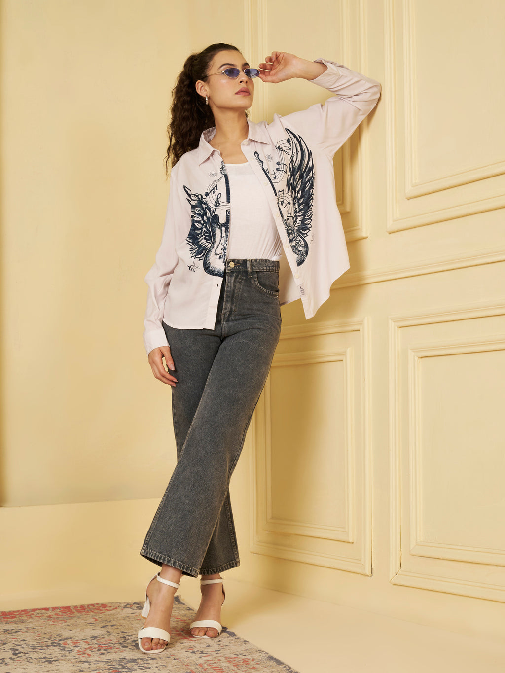Graphic Music Print Shirt