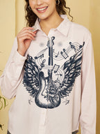 Graphic Music Print Shirt