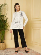 Abstract Landscape Printed Shirt
