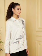 Abstract Landscape Printed Shirt