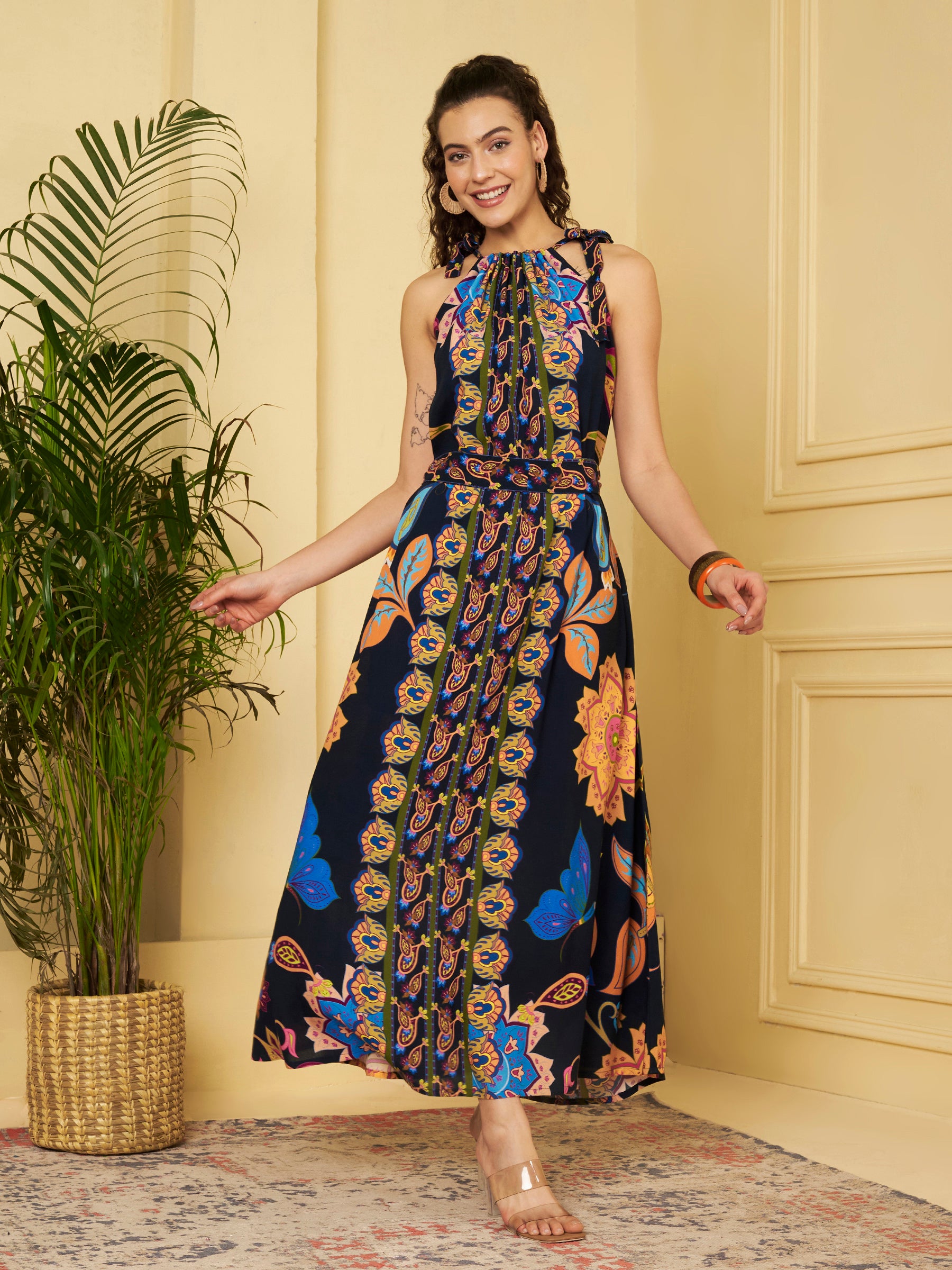 Halter Neck Maxi Dress
