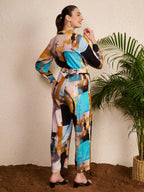Multicolor Abstract Printed Jumpsuit