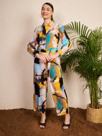 Multicolor Abstract Printed Jumpsuit