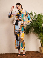 Multicolor Abstract Printed Jumpsuit