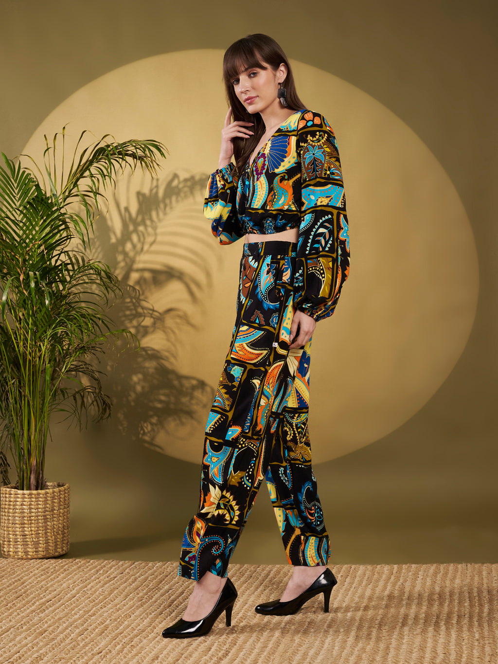 Black Bohemian Printed Co-Ord Set