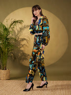 Black Bohemian Printed Co-Ord Set