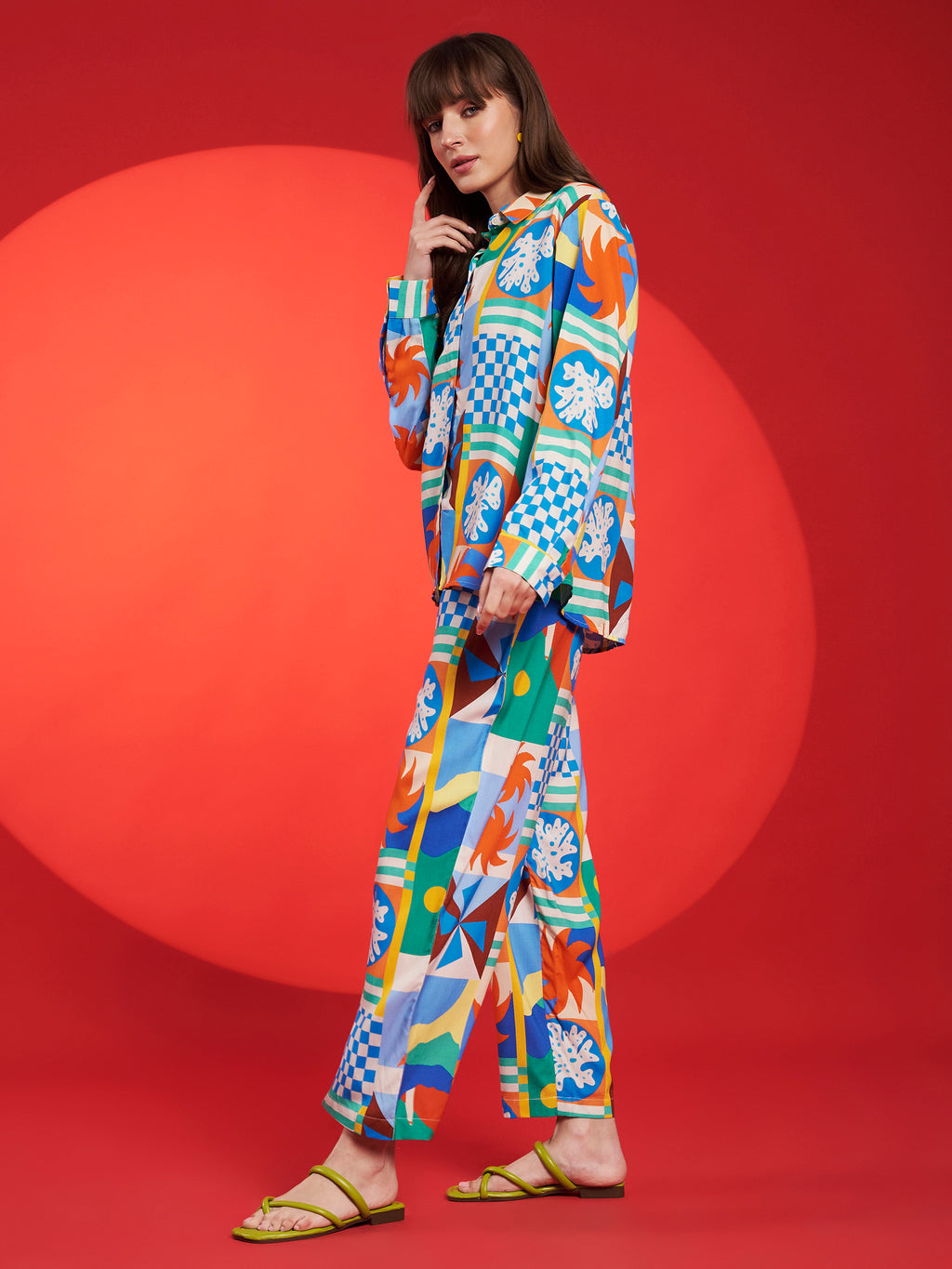 Multicolor Graphic Print Co-Ord Set