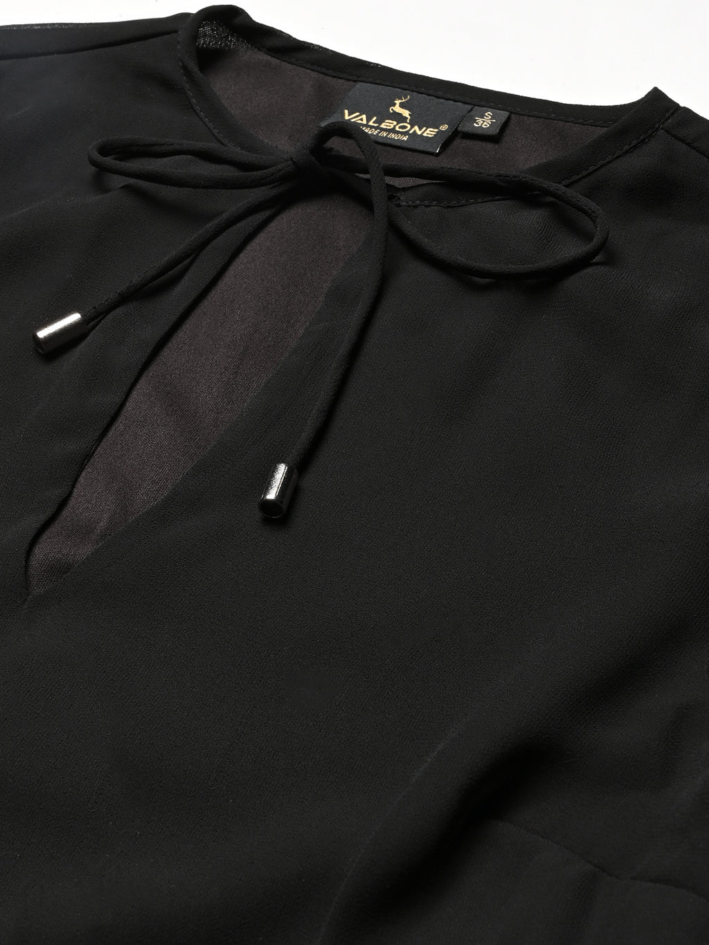 Black Solid Print maxi Dress