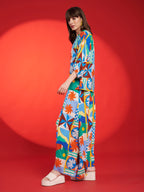 Multicolor Geometric Printed Co-Ord Set