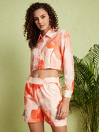 Women's Watercolor Floral Co-Ord Set