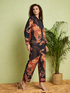 Women's Abstract Floral Print Co-Ord Set