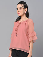 Peach Color Solid Top