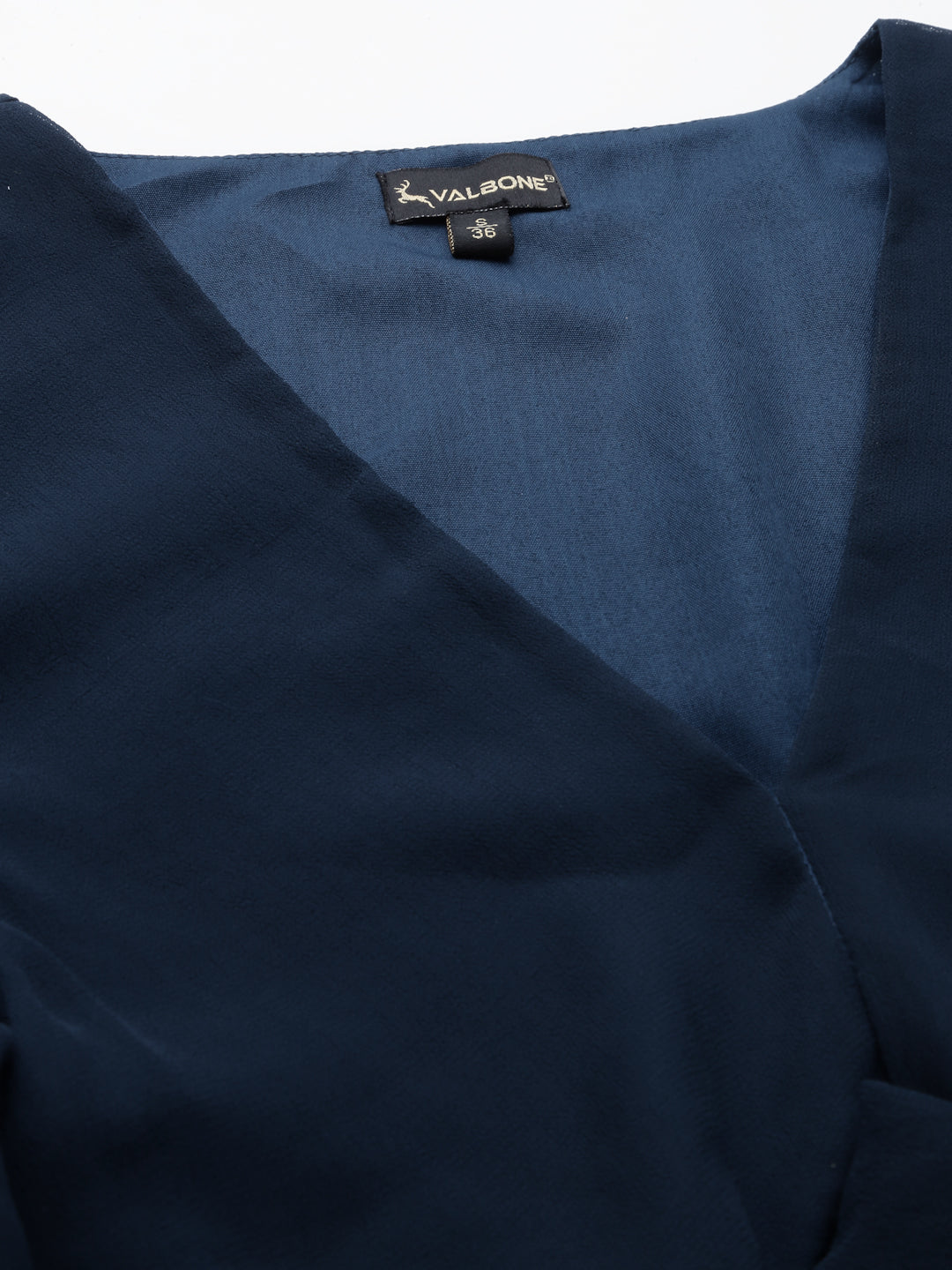 Blue Georgette Solid  Dress