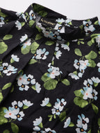 Green Floral Print Top for Women