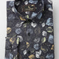 Valbone Men’s Digital Print Leaf Printed Regular Fit Casual Shirt Full Sleeves Black