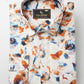 Valbone Men’s Digital Print Regular Fit Casual Blue & Orange Printed Shirt Full Sleeves