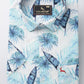 Valbone Men’s Sky Blue Digital Print Regular Fit Leaves Printed Casual Shirt Half Sleeves